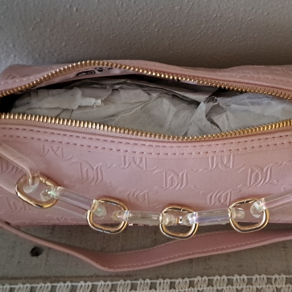 Juicy Couture Pink Embossed Bag with Gold Chain - Picture 6 of 8